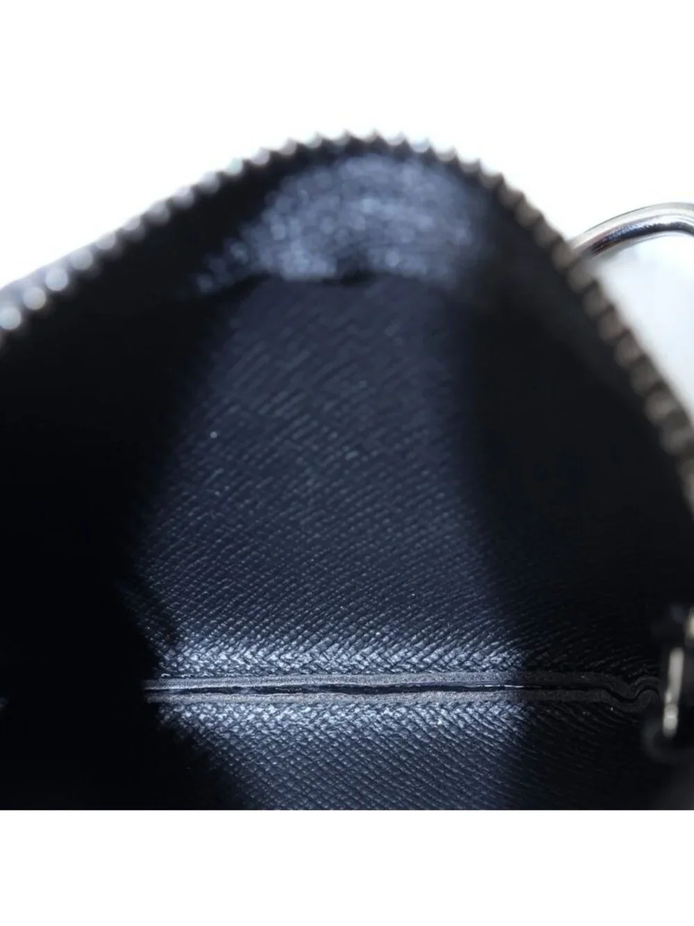 Louis Vuitton Monogram Eclipse Pochette Cles Key Case Coin Gray Key Holder